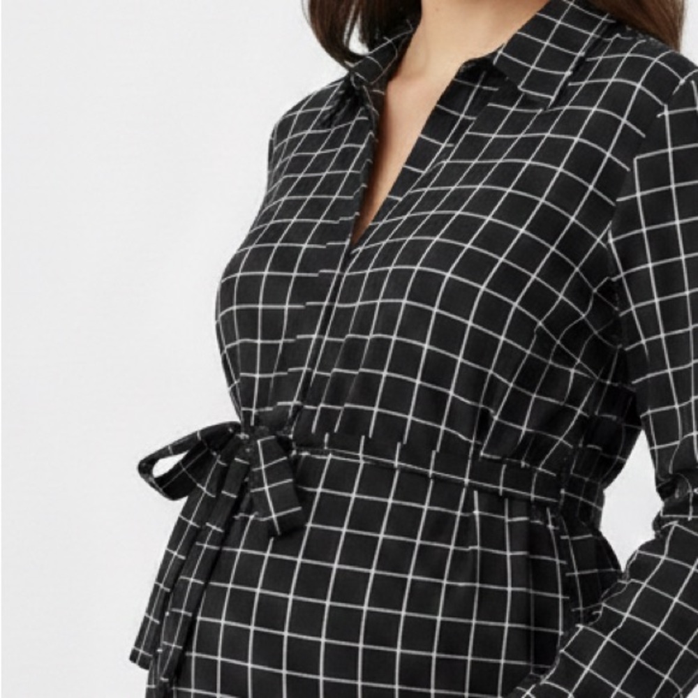Motherhood Maternity Checkered Top